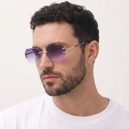 PLNDSKI Crystals Sunglasses - Purple