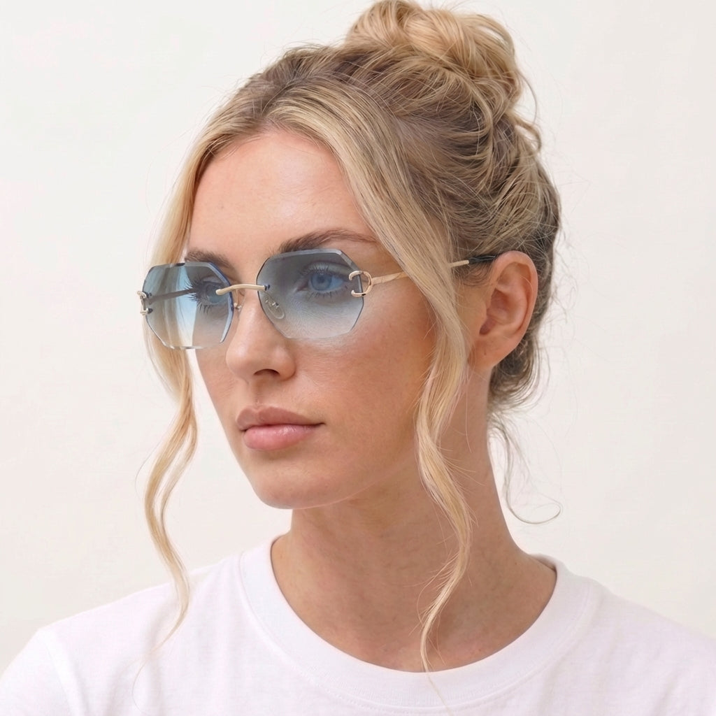 PLNDSKI Crystals Sunglasses - Blue