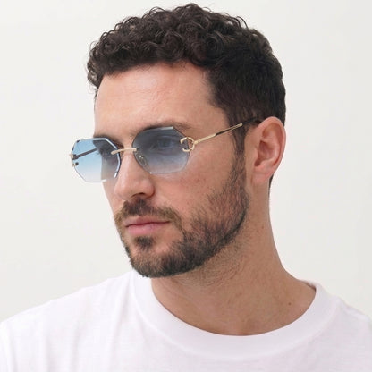 PLNDSKI Crystals Sunglasses - Blue