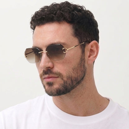 PLNDSKI Crystals Sunglasses - Brown
