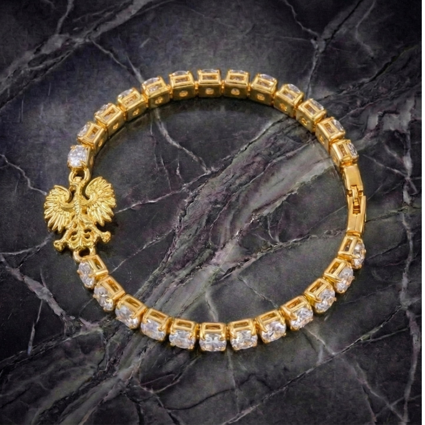 PLNDSKI Eagle Tennis Bracelet - Gold