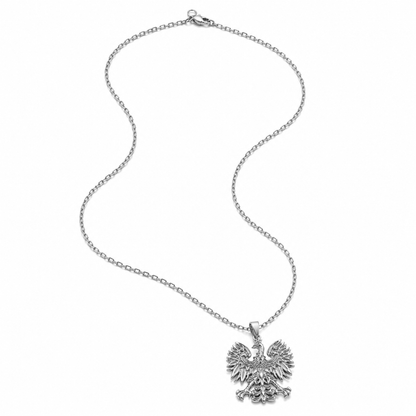 Poland Eagle Pendant Necklace - Silver