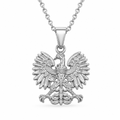 Poland Mini Eagle Pendant Necklace - Silver
