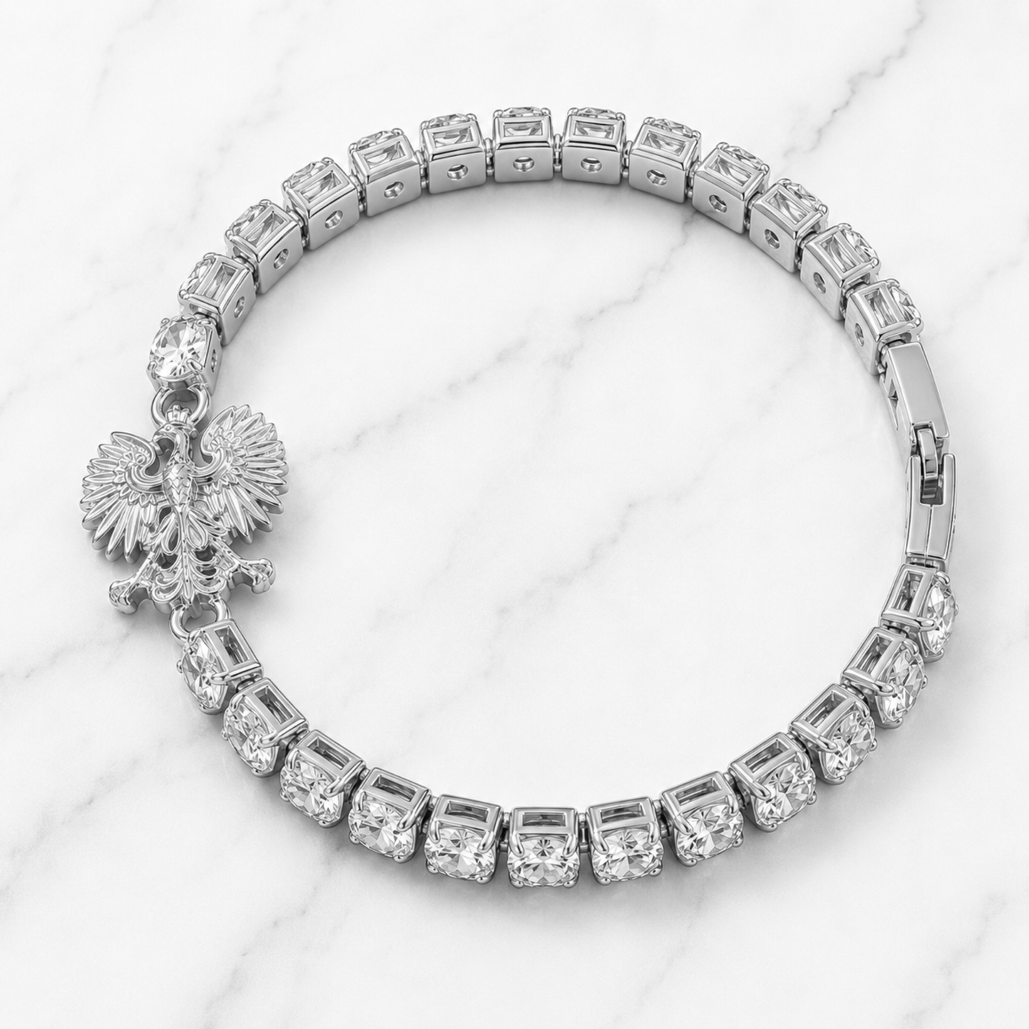 Poland Eagle Tennis Bracelet - Silver