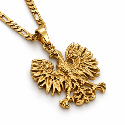 Poland Eagle Pendant Necklace - Gold