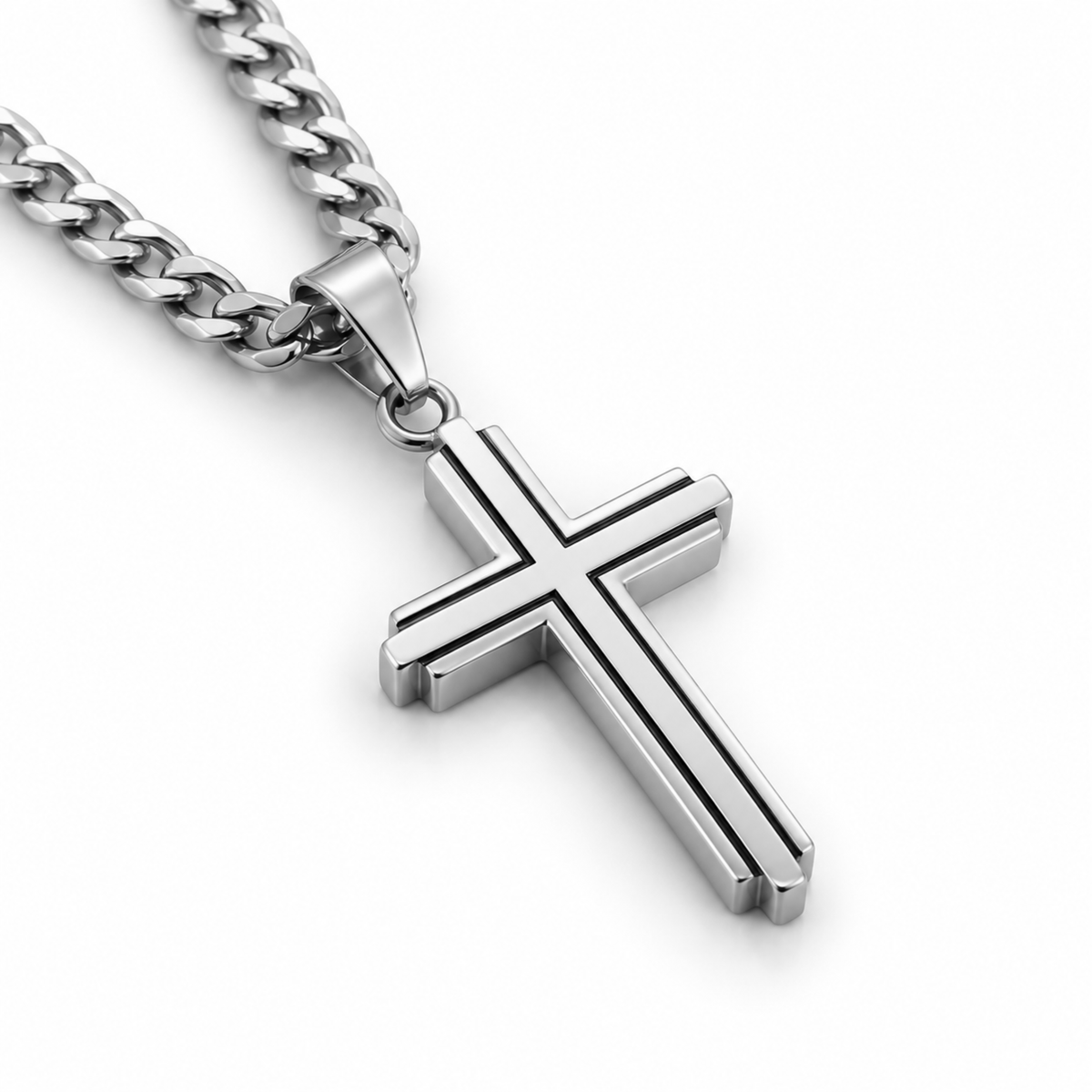 PLNDSKI Cross Necklace v2.0 - Silver