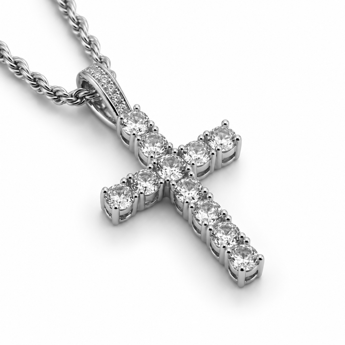 PLNDSKI Cross Gem Necklace V2.0 - Silver