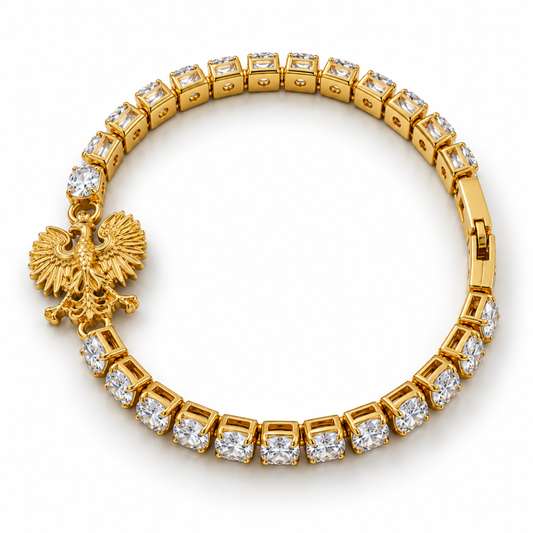 Poland Eagle Tennis Bracelet - Gold