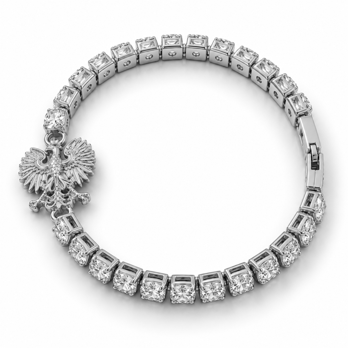 Poland Eagle Tennis Bracelet - Silver