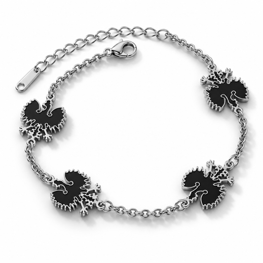 Poland Quartz Bracelet - Silver/Black