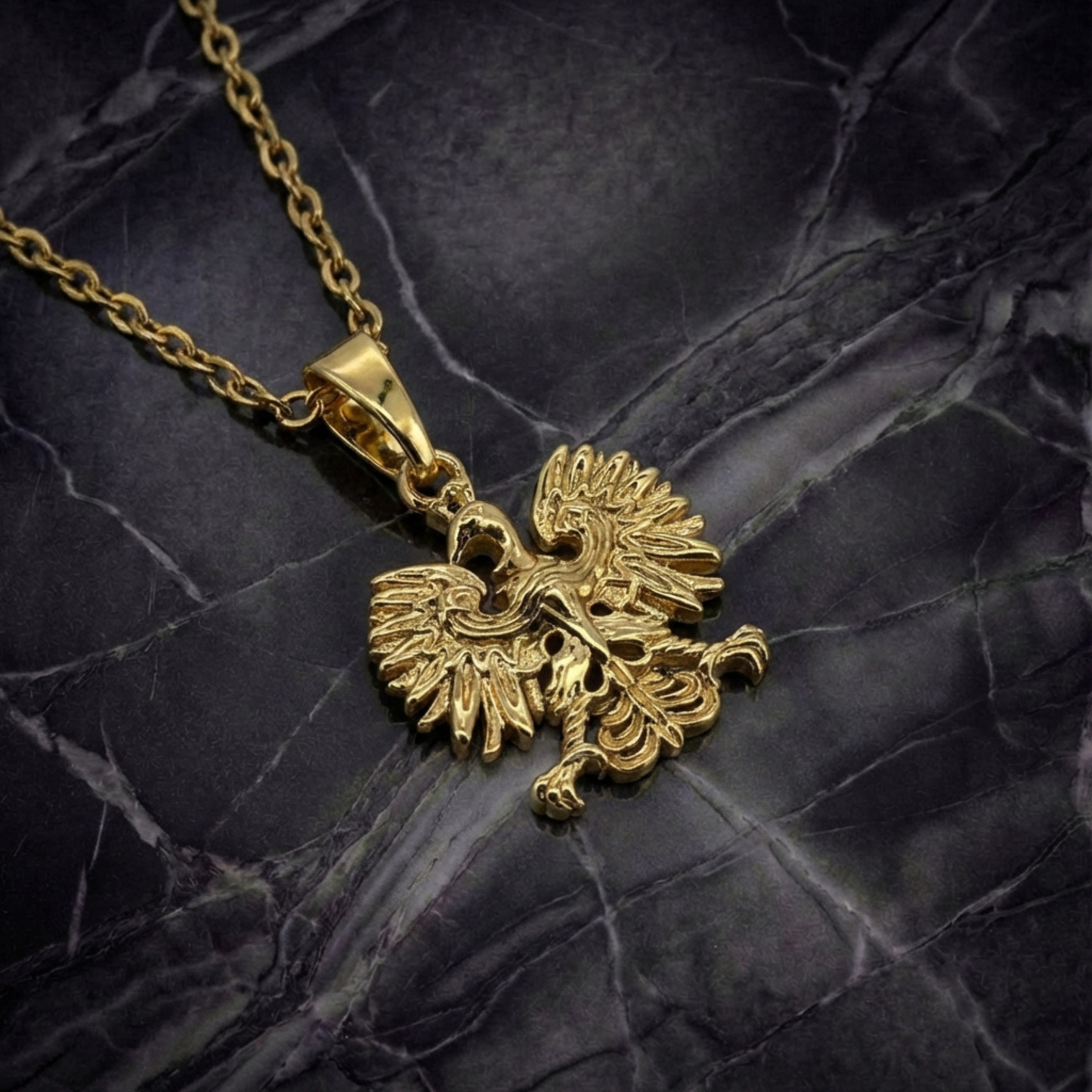 PLNDSKI Mini Eagle Pendant Necklace - Gold