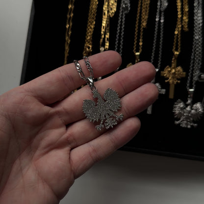 PLNDSKI Iced Eagle Necklace - Silver