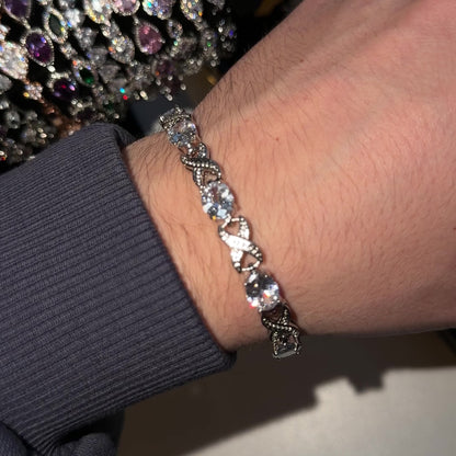 Cross Link Bracelet - Silver