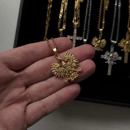 PLNDSKI Eagle Pendant Necklace - Gold