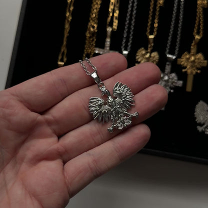 PLNDSKI Eagle Pendant Necklace - Silver
